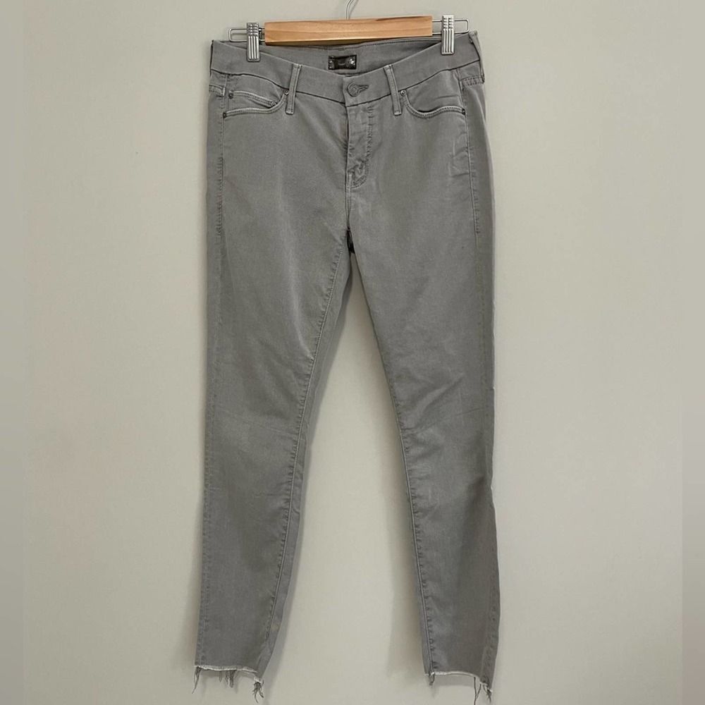 MOTHER Skinny Raw Hem Jeans